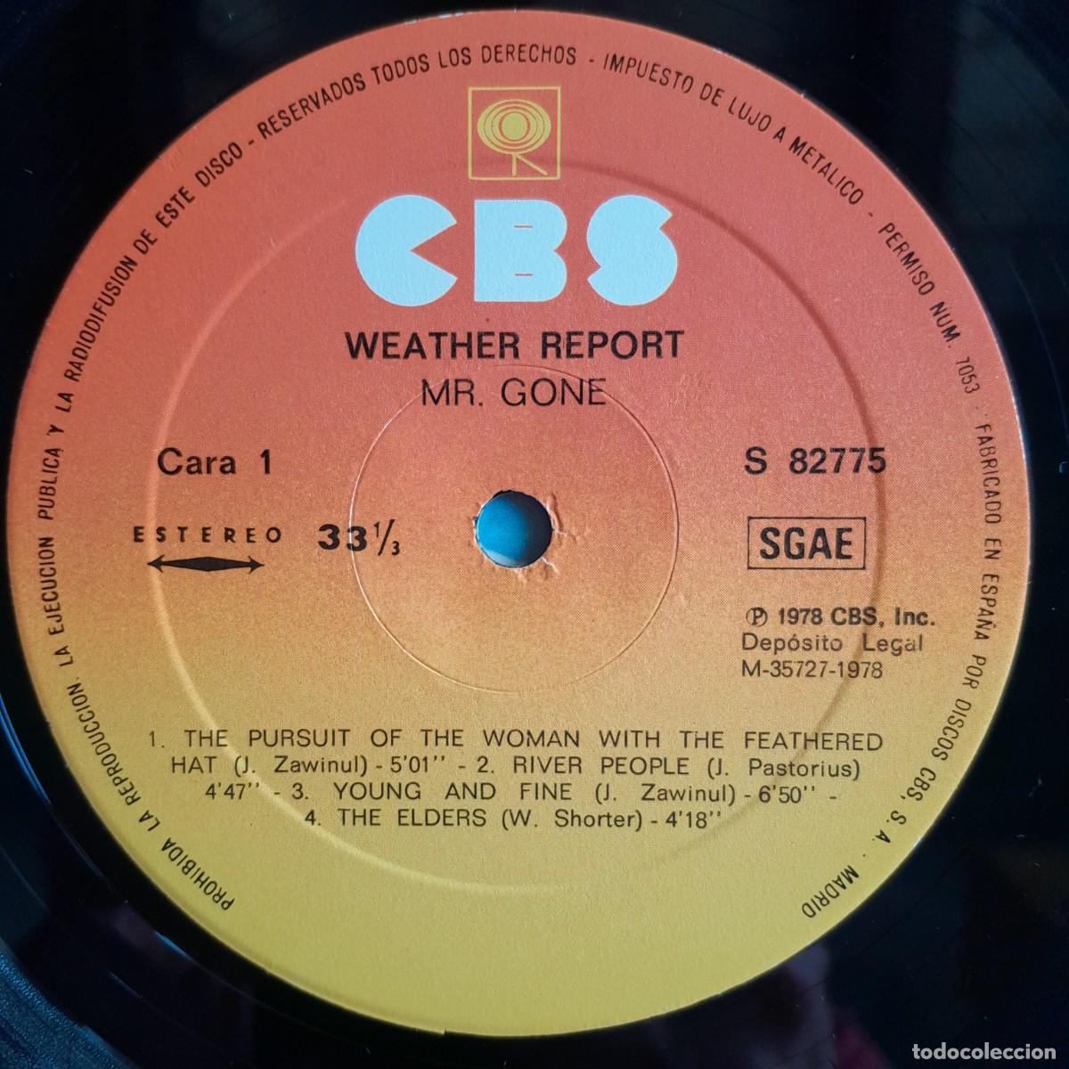 Discos de vinilo: WEATHER REPORT : MR GONE [CBS - ESP 1978] LP - Foto 3