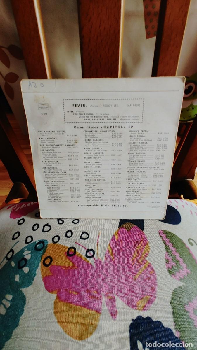 Discos de vinilo: PEGGY LEE-EP FEVER +3 - Foto 2