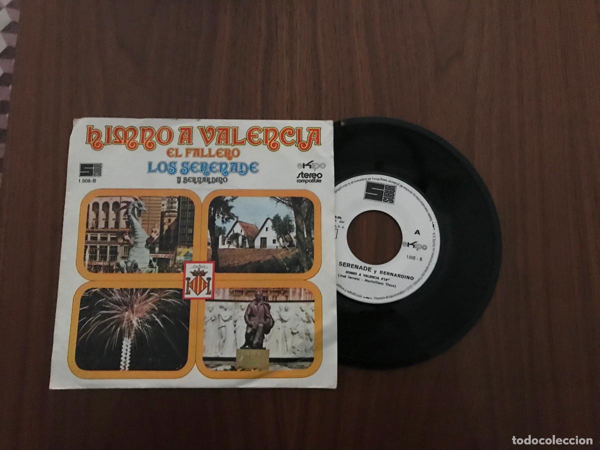 Discos de vinilo: SINGLE HIMNO A VALENCIA , EL FALLERO , ODEON - Foto 1