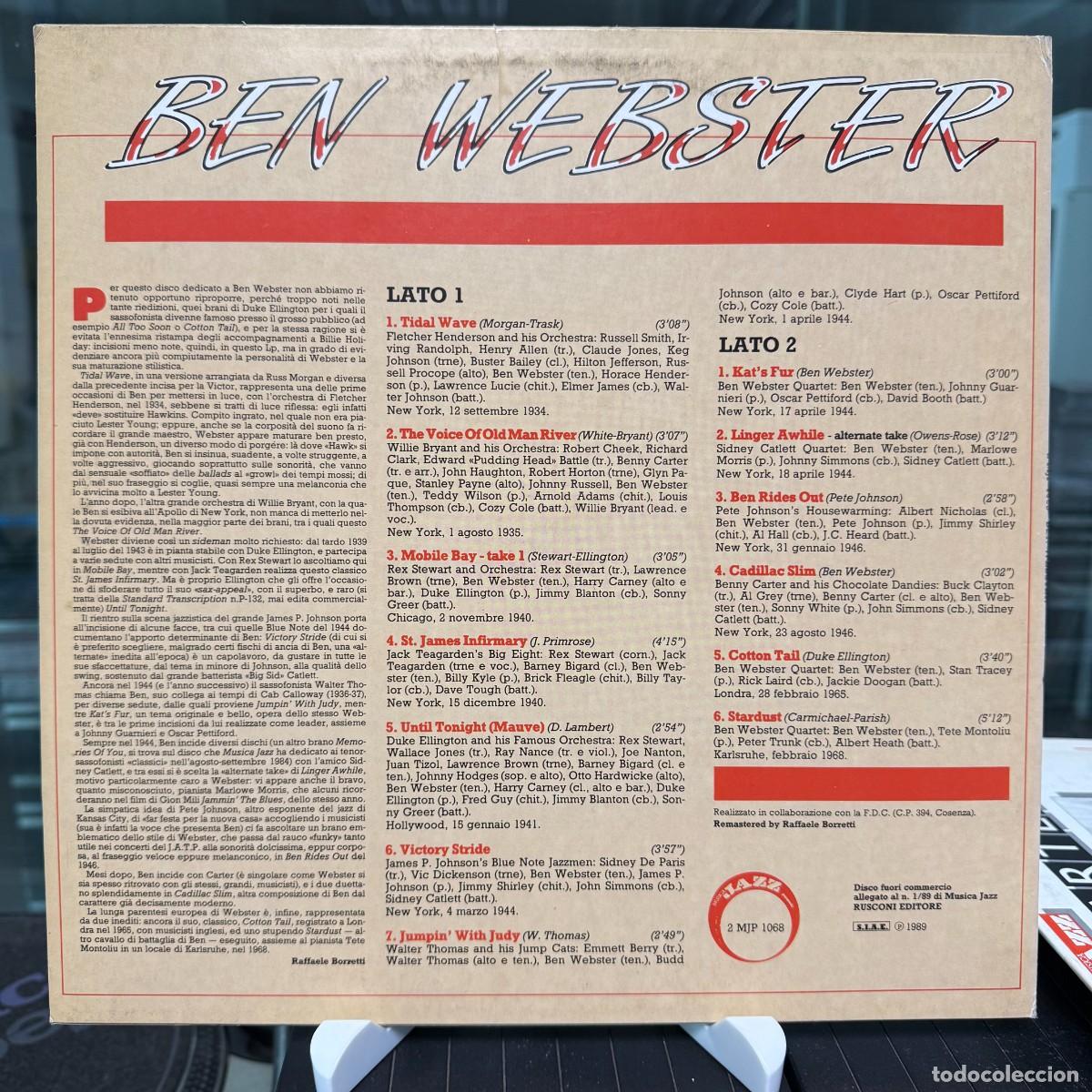 Discos de vinilo: Ben Webster - Ben Webster (LP) - Foto 2