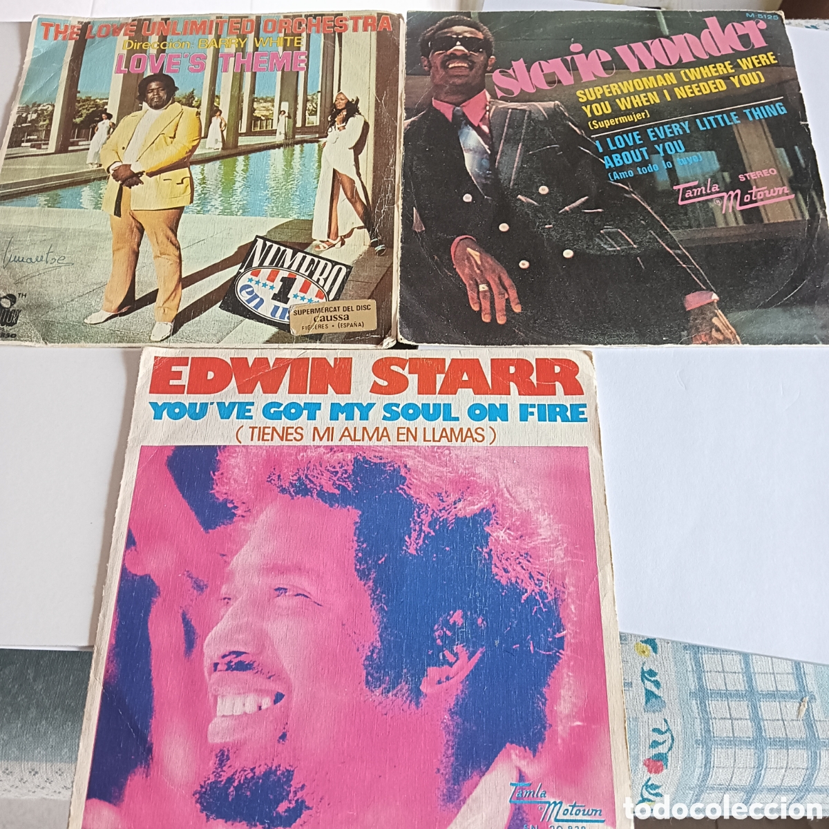 Discos de vinilo: EDWIN STARR LOTE DE 3 SINGLE - Foto 1