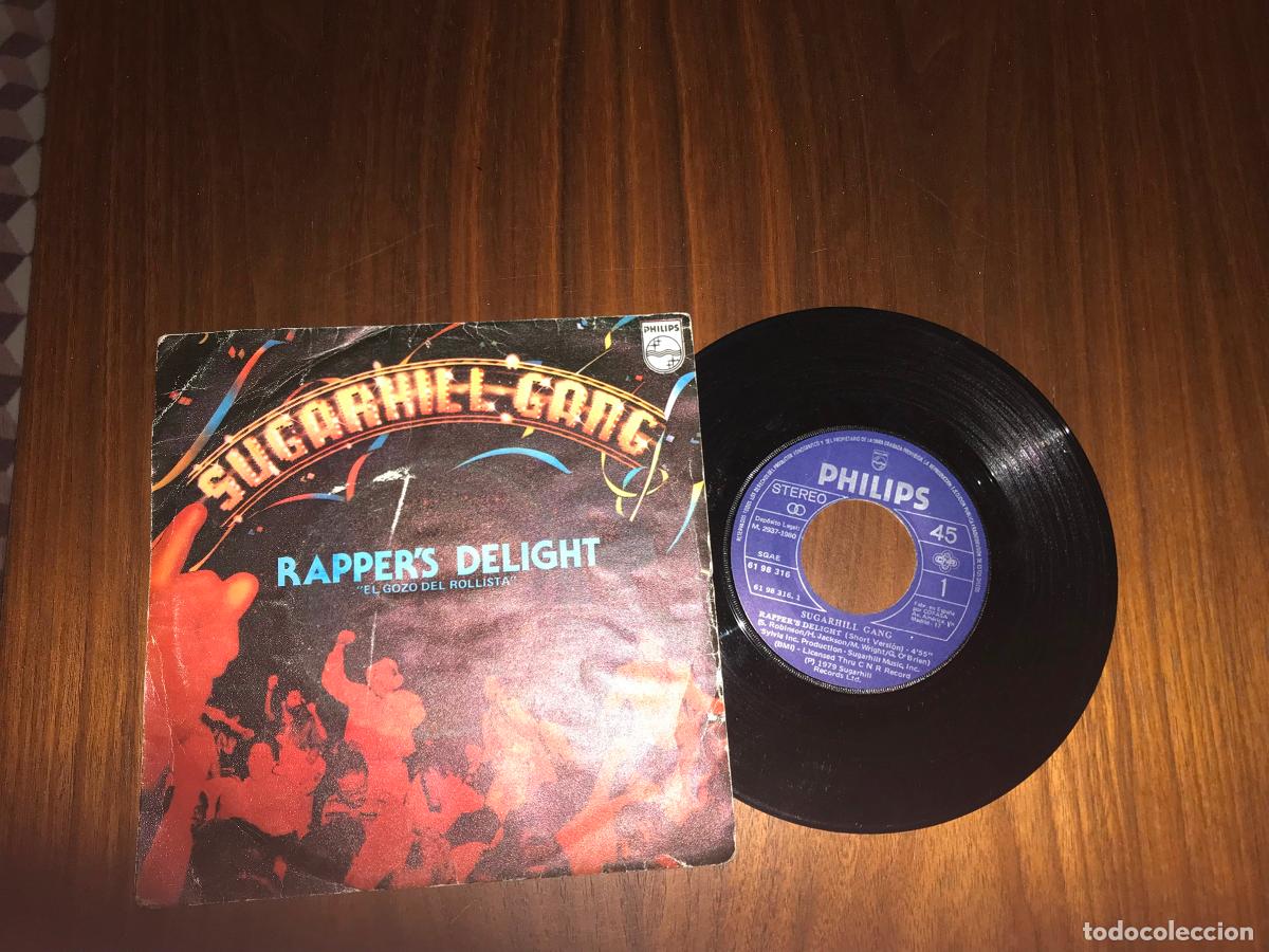 Discos de vinilo: SINGLE SUGARHILL GANG , RAPPER&acute;S DELIGHT , PHILIPS - Foto 1