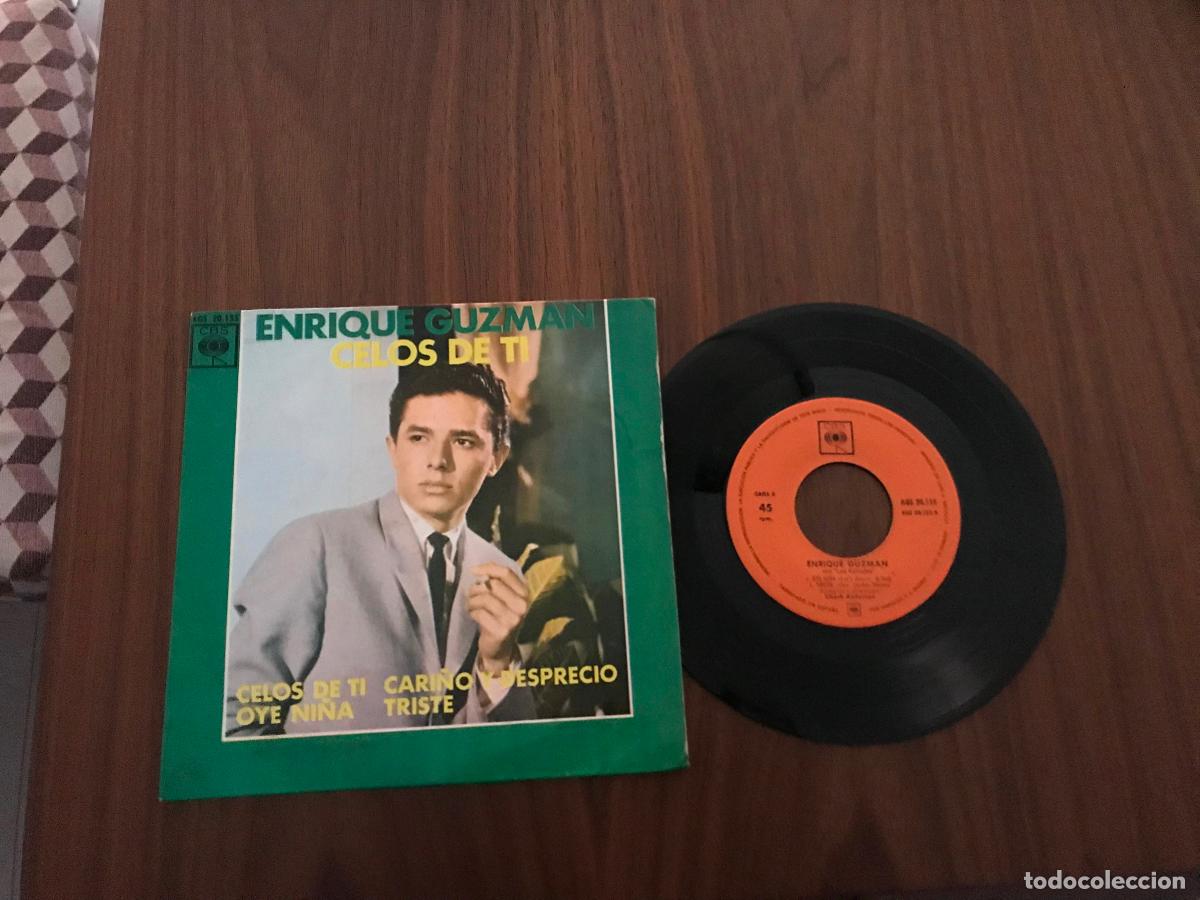 Discos de vinilo: SINGLE ENRIQUE GUZM&Aacute;N , CELOS DE TI , CBS - Foto 1
