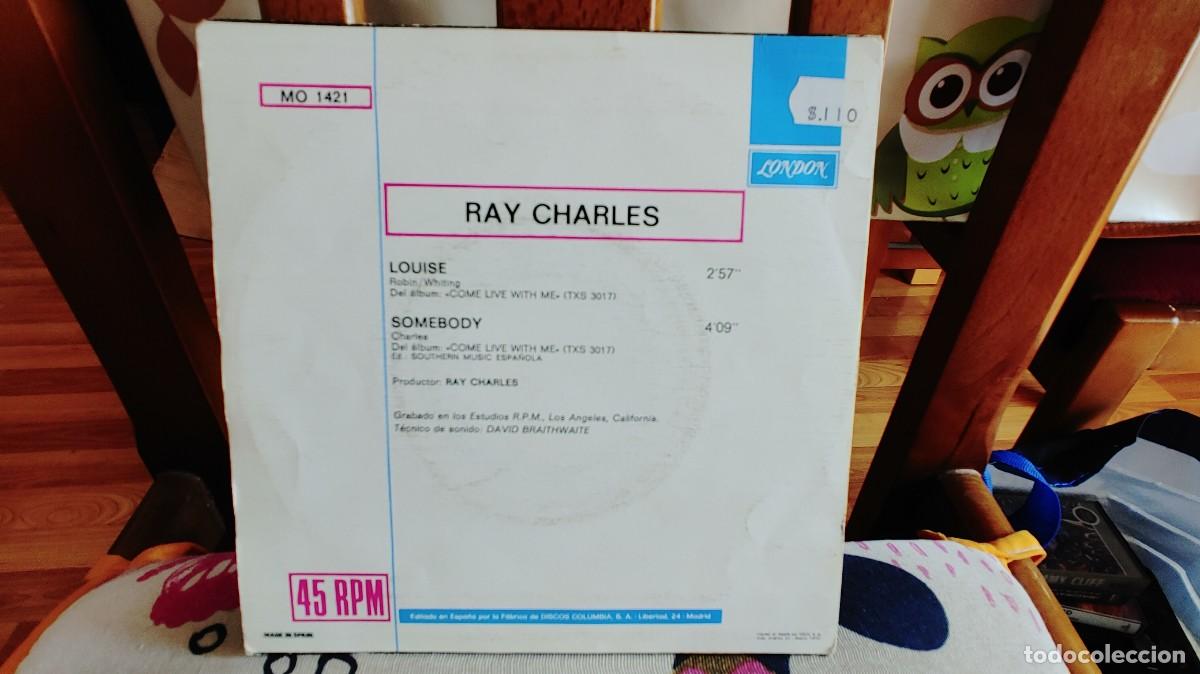 Discos de vinilo: RAY CHARLES-SINGLE LOUISE - Foto 2