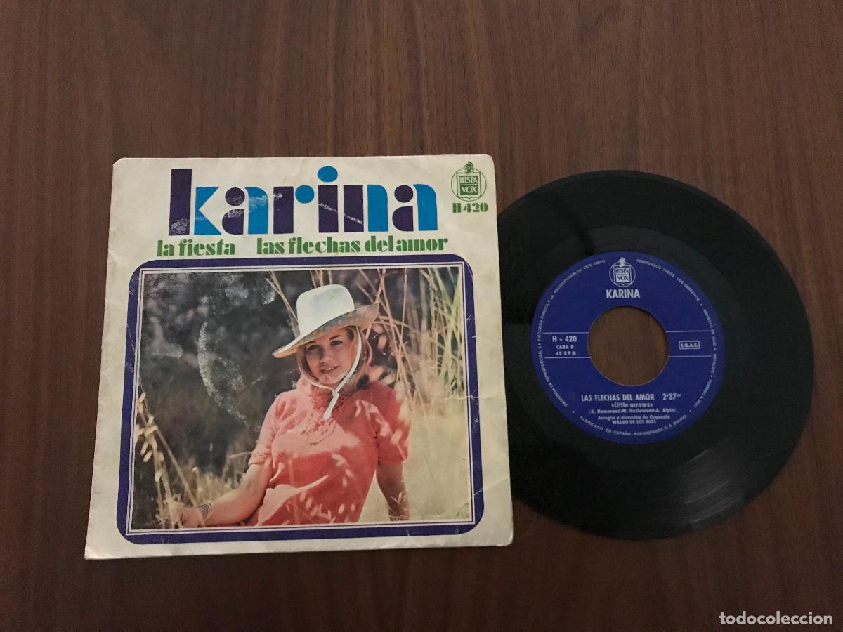 Discos de vinilo: SINGLE KARINA , LAS FLECHAS DEL AMOR , HISPAVOX - Foto 1