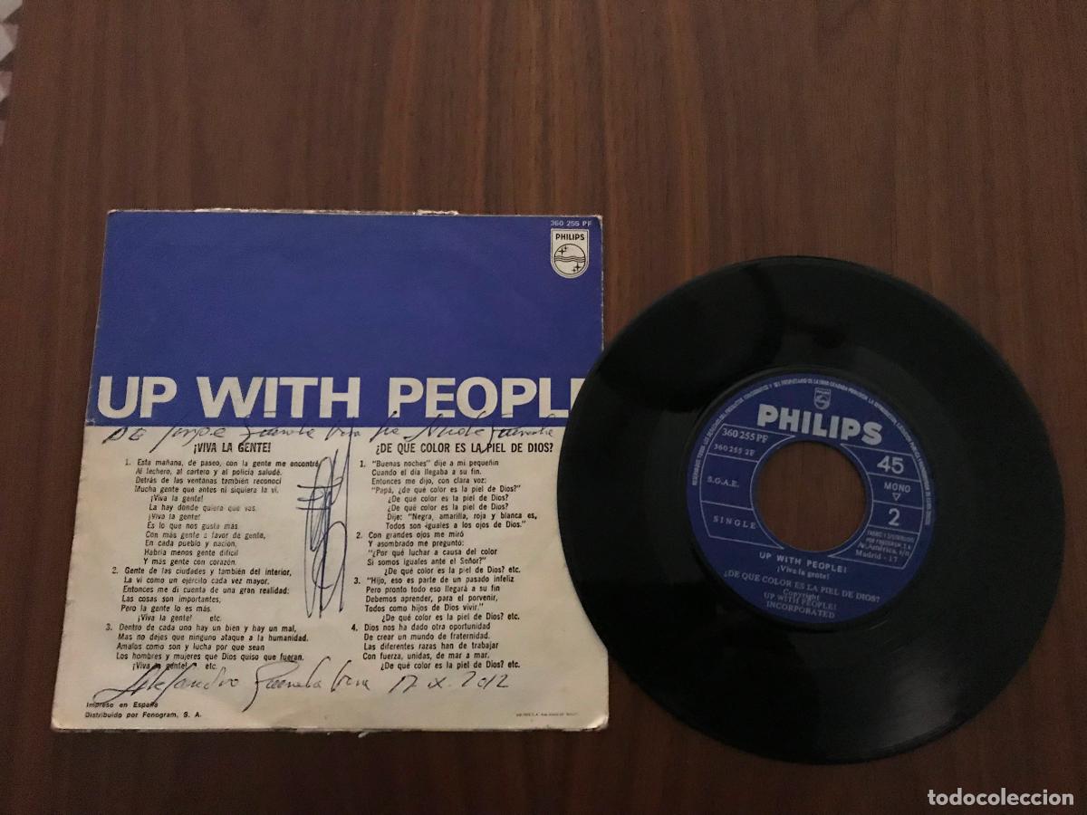 Discos de vinilo: SINGLE UP WITH PEOPLE , VIVA LA GENTE , PHILIPS - Foto 2