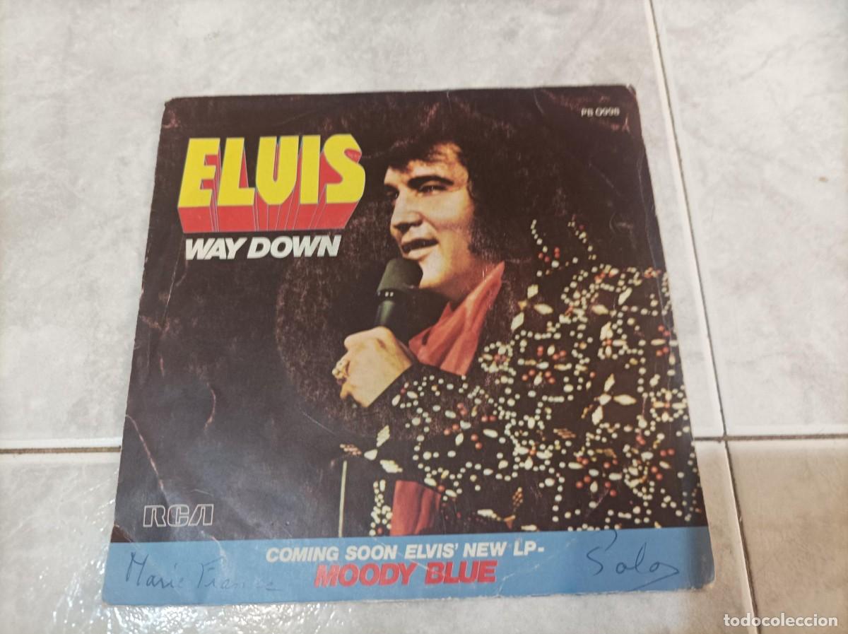 Discos de vinilo: Elvis Presley single way down - Foto 1