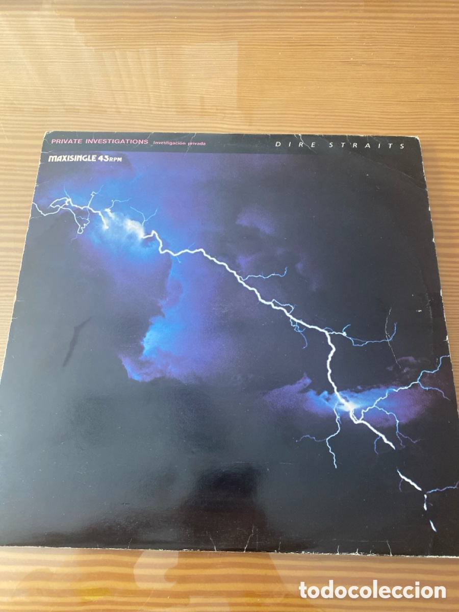 Discos de vinilo: Maxi-Single de Dire Straits &rdquo;Private Investigations&rdquo; - Foto 1