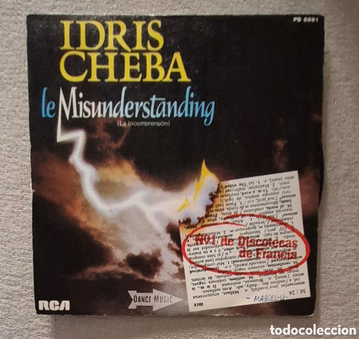 Discos de vinilo: SINGLE - IDRIS CHEBA - LE MISUNDERSTANDING - 1982 - Foto 1