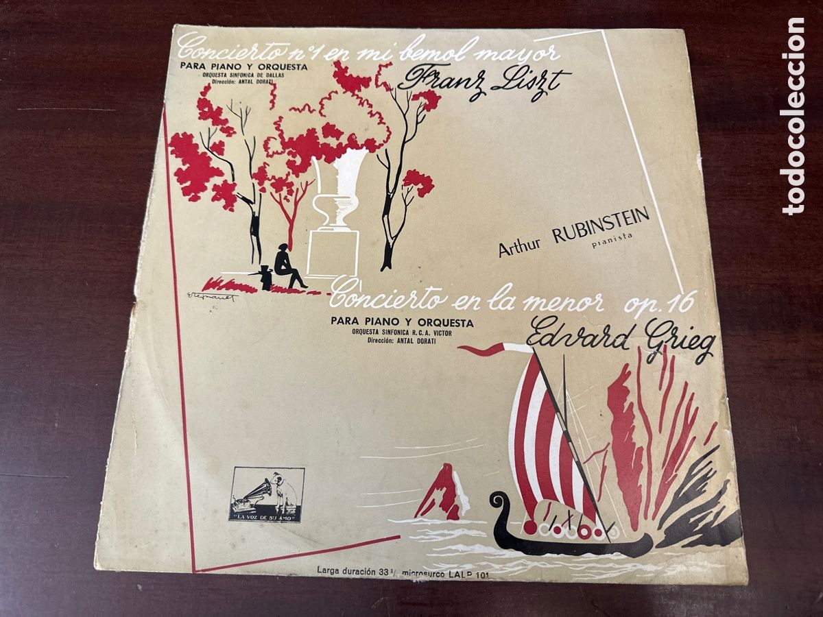 Discos de vinil: CONCIERTO EN LA MENOR OP 16 EDVARD GRIEG ARTHUR RUBINSTEIN