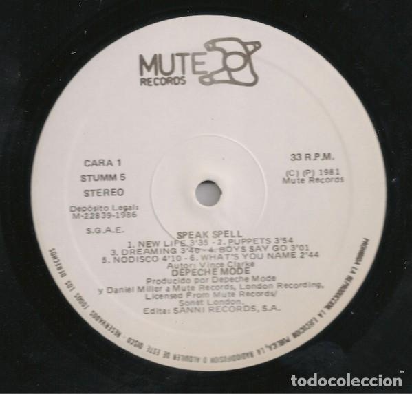 Discos de vinilo: Depeche Mode &lrm;&ndash; Speak & Spell = Explicate LP 1986 SPAIN - Foto 2