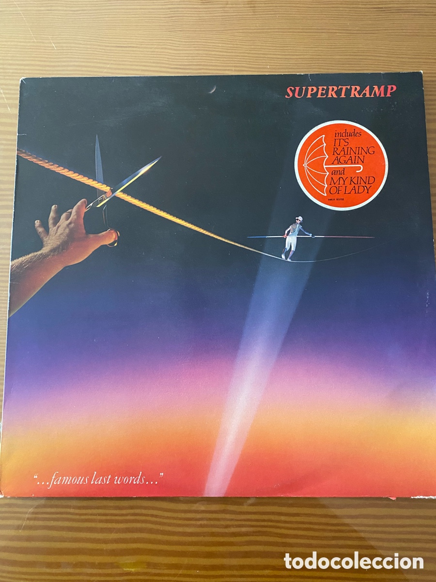 Discos de vinilo: Disco de Vinilo Lp de Supertramp &ldquo;&hellip;famous last words&hellip;&rdquo; - Foto 1