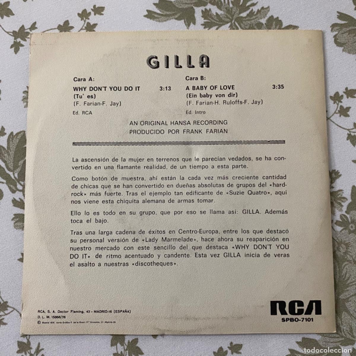 Discos de vinilo: GILLA WHY DON&rsquo;T YOU DO IT - Foto 2