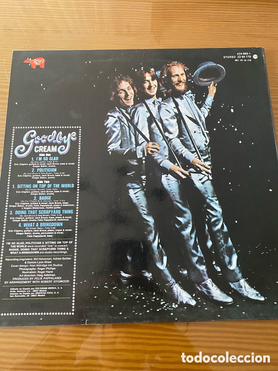 Discos de vinilo: Disco de Vinilo Lp de Goodbye Cream - Foto 2