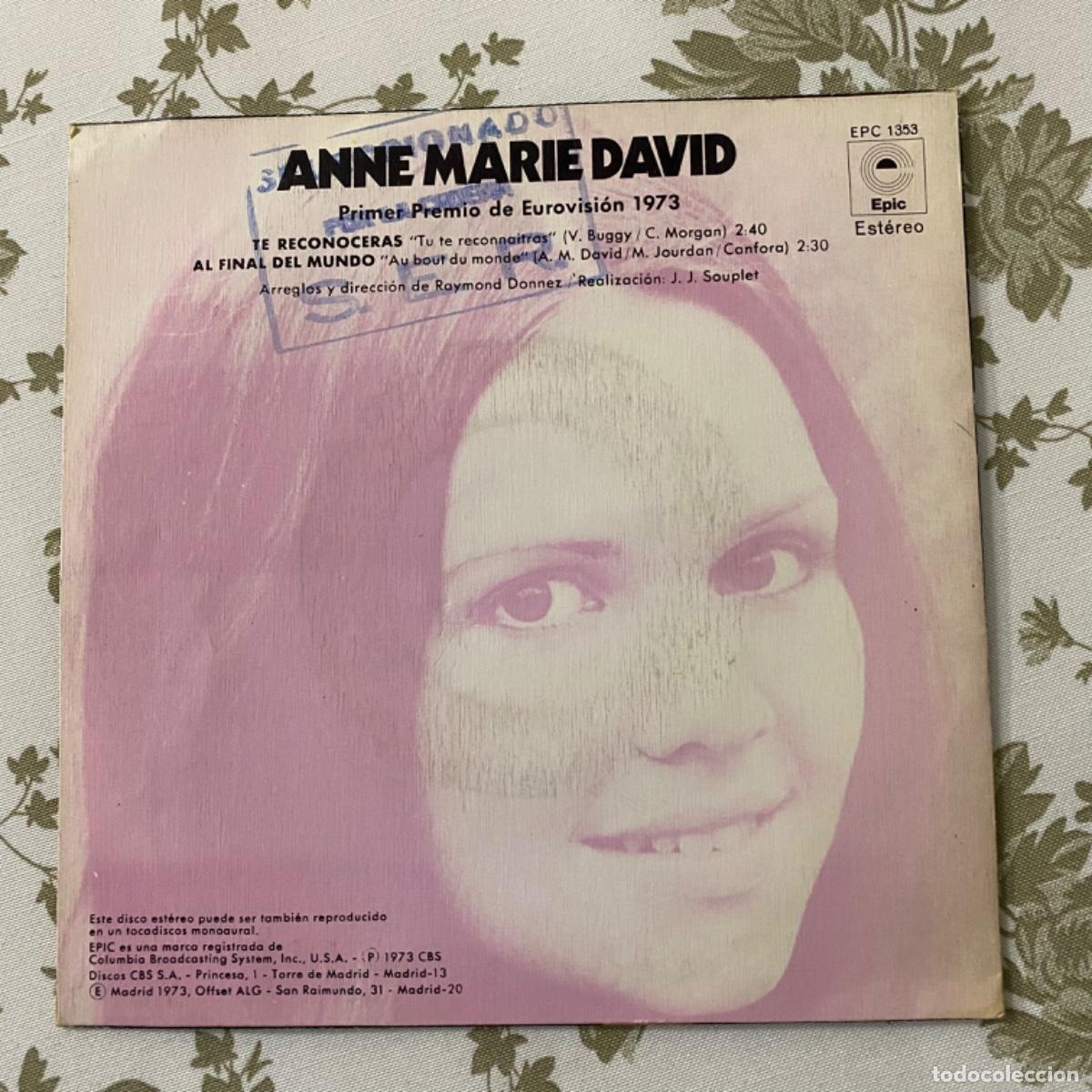 Discos de vinilo: ANNE MARIE DAVID TE RECONOCERAS - Foto 3
