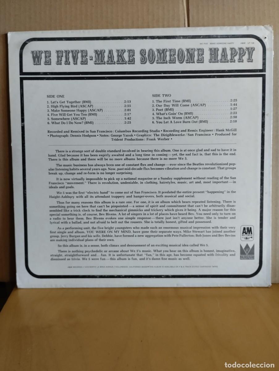 Discos de vinilo: WE FIVE ---- MAKE SOMEONE HAPPY - Foto 2