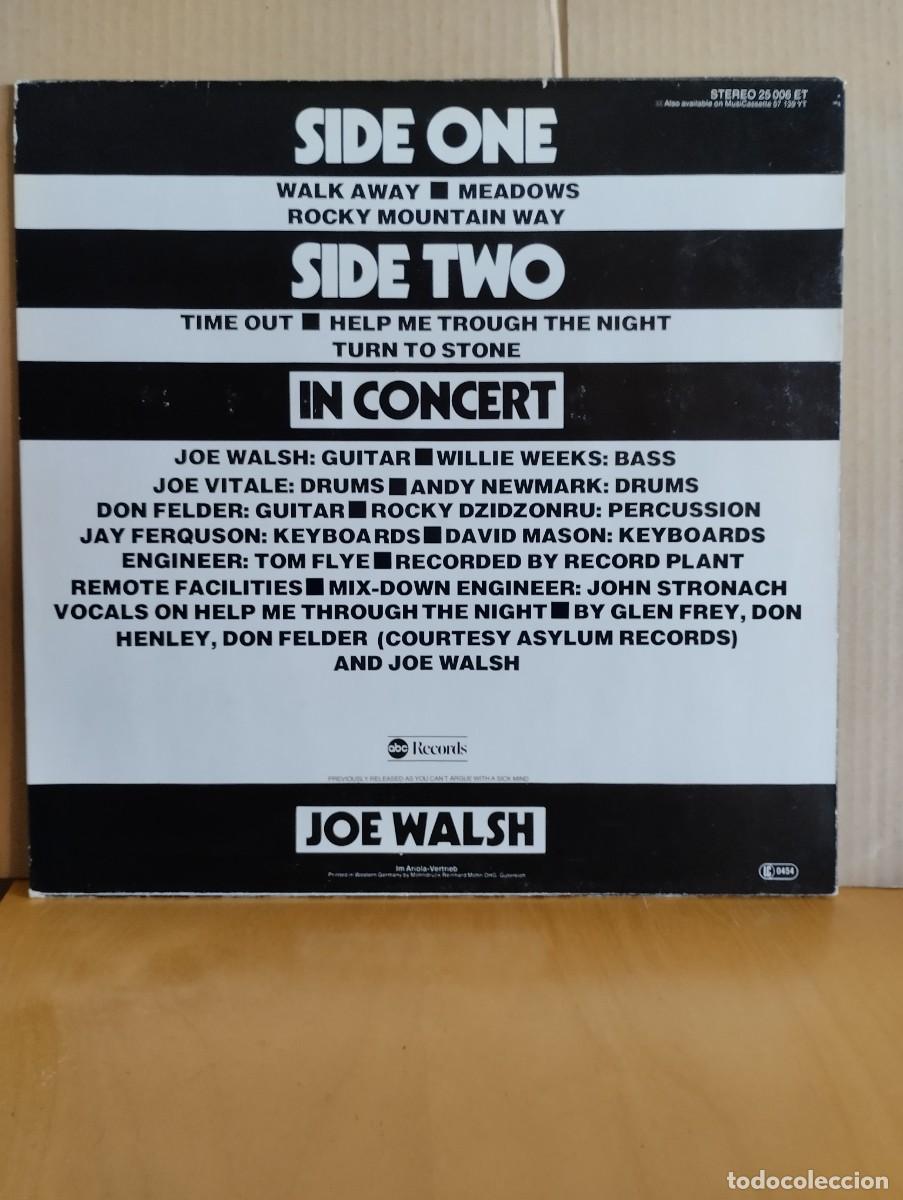 Discos de vinilo: JOE WALSH ---- IN CONCERT - Foto 2