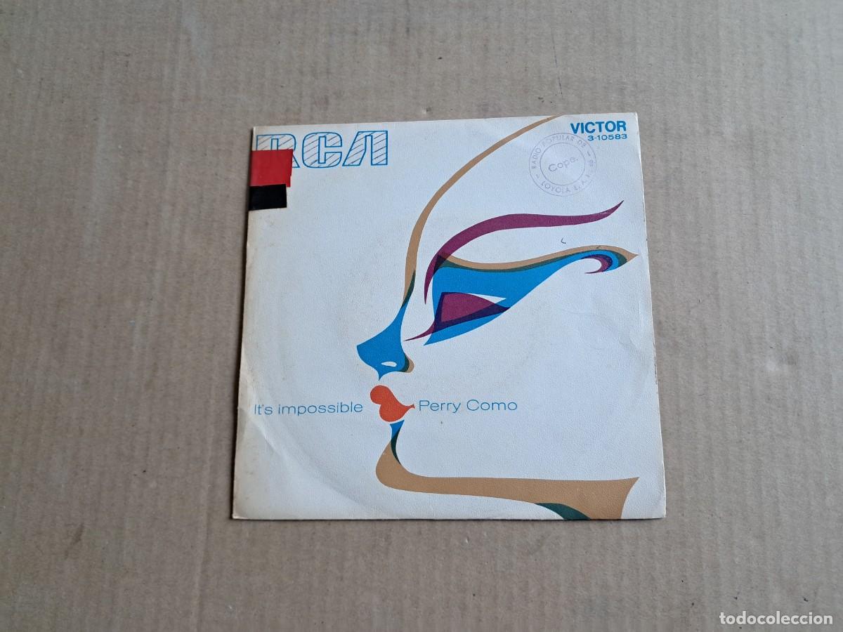 Discos de vinilo: PERRY COMO - IT&acute;S IMPOSSIBLE SINGLE 1971 EDICION ESPA&Ntilde;OLA - Foto 1