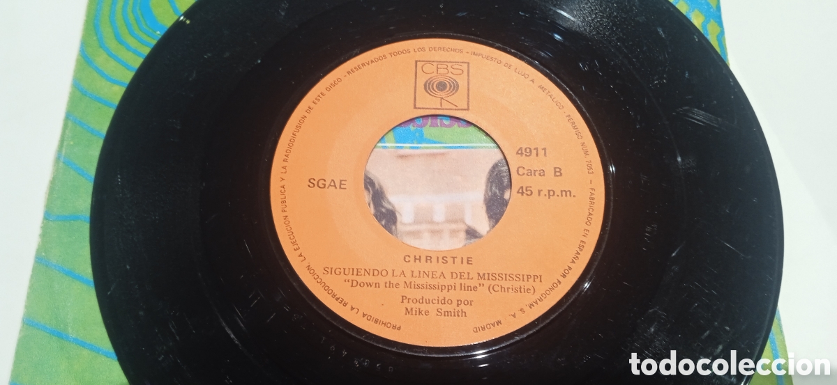 Discos de vinilo: CHRISTIE - Yellow river (1970) single - Foto 3