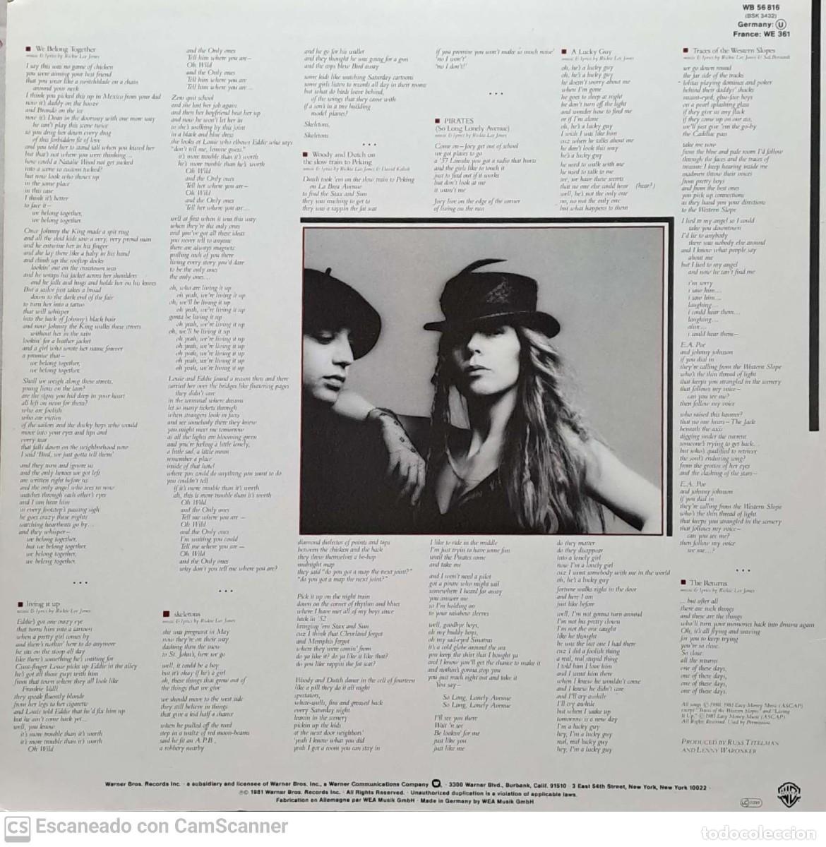 Discos de vinilo: Rickie Lee Jones &lrm;&ndash; Pirates - Foto 2