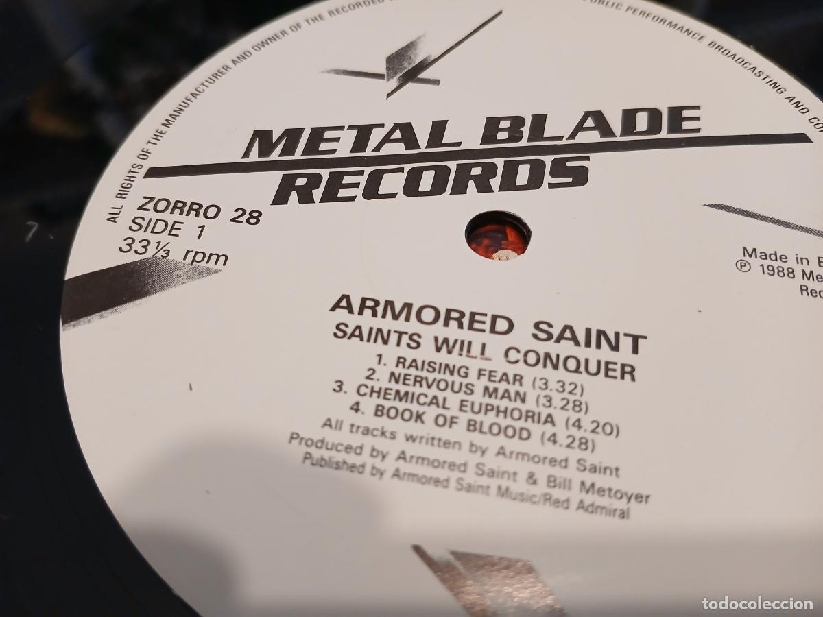 Discos de vinilo: ARMORED SAINT -SAINTS WILL CONQUER- (1991) LP DISCO VINILO - Foto 2