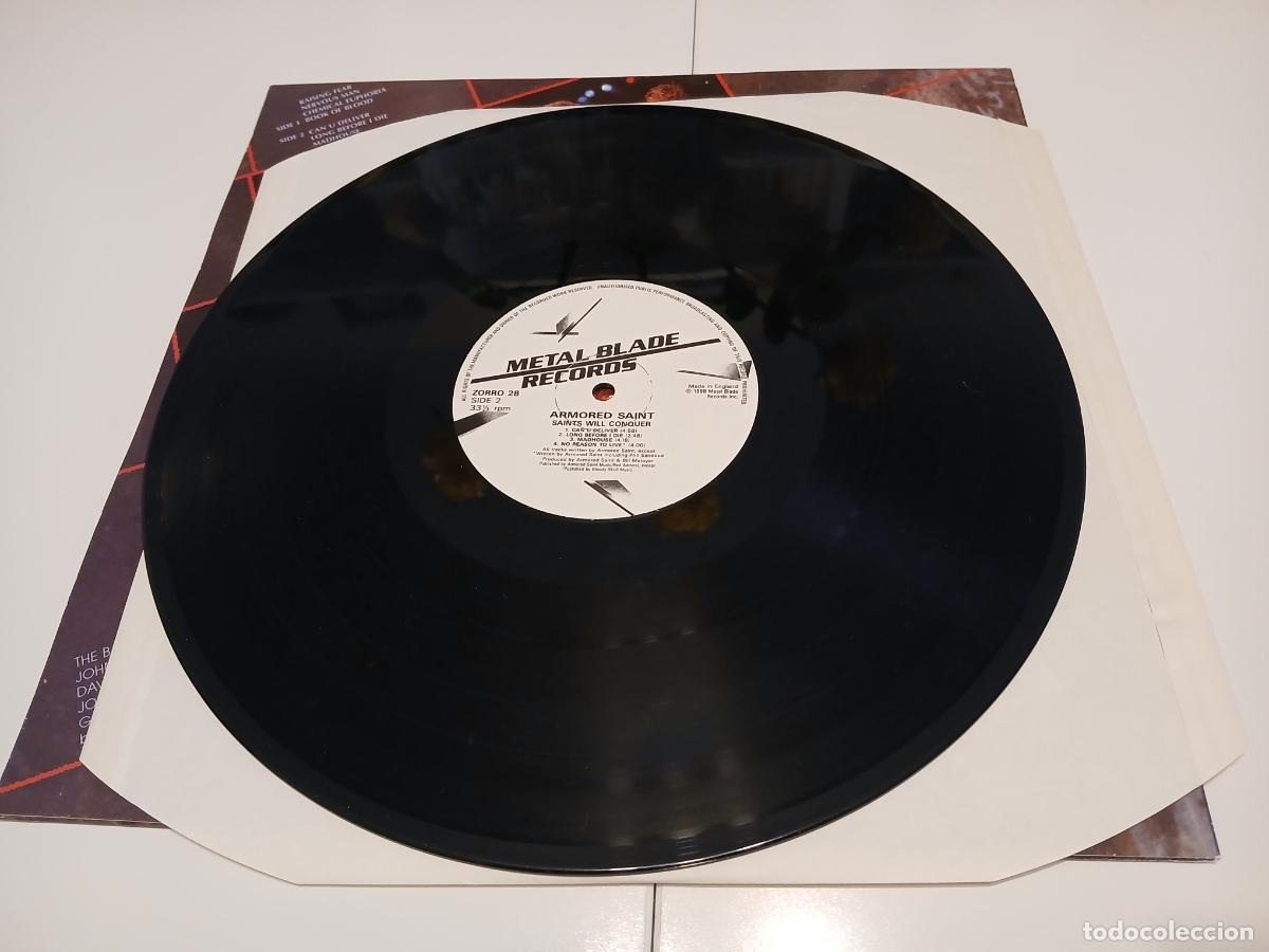 Discos de vinilo: ARMORED SAINT -SAINTS WILL CONQUER- (1991) LP DISCO VINILO - Foto 4