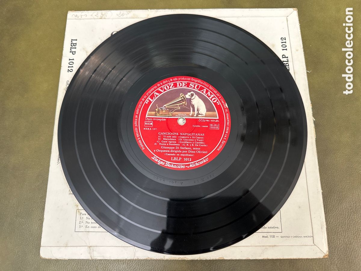 Discos de vinilo: 10&acute;. CACIONES NAPOLITANAS. GIUSEPPE DI STEFANO - Foto 4