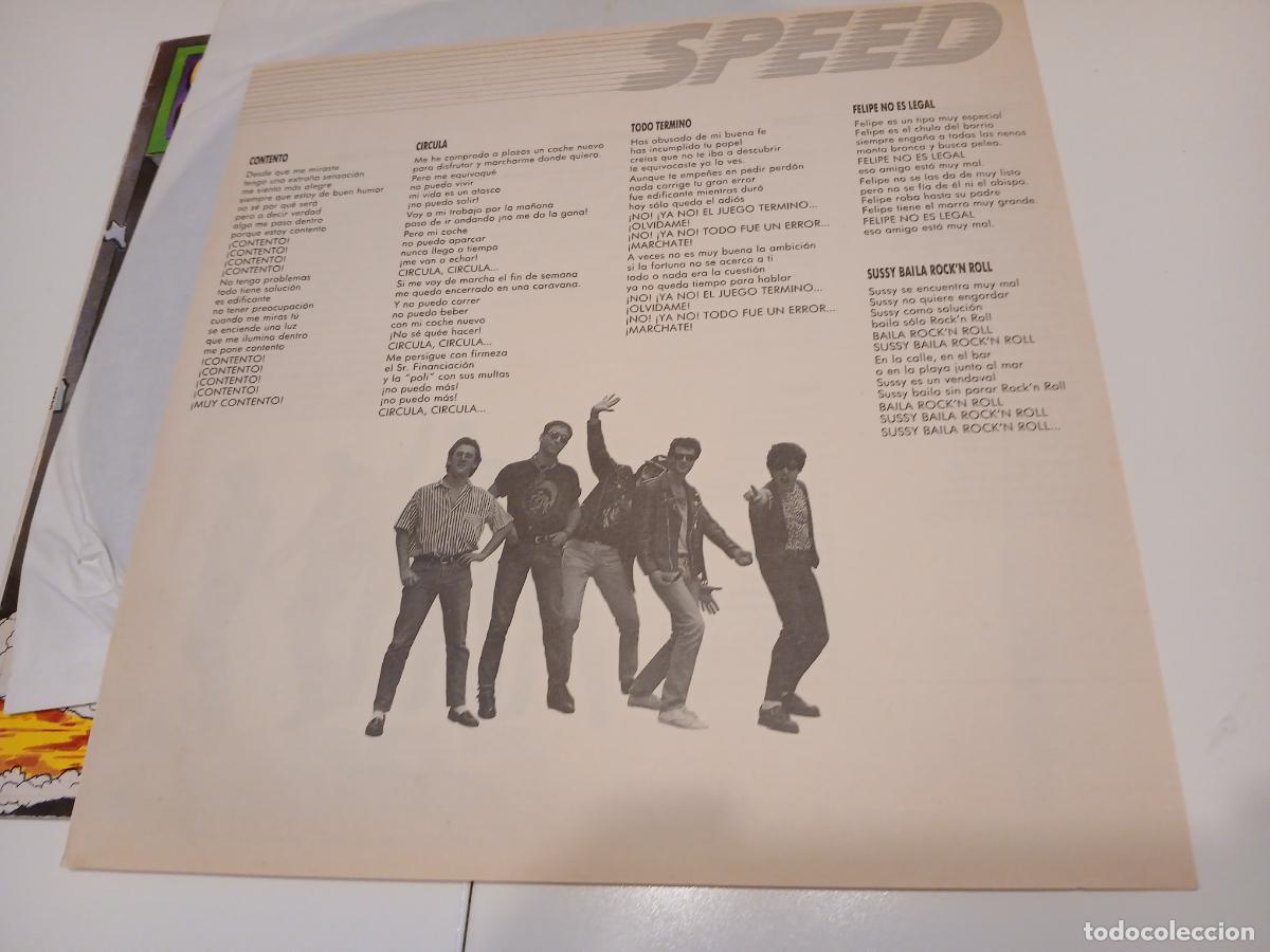 Discos de vinilo: SPEED -CONTENTO- (1989) LP DISCO VINILO - Foto 5