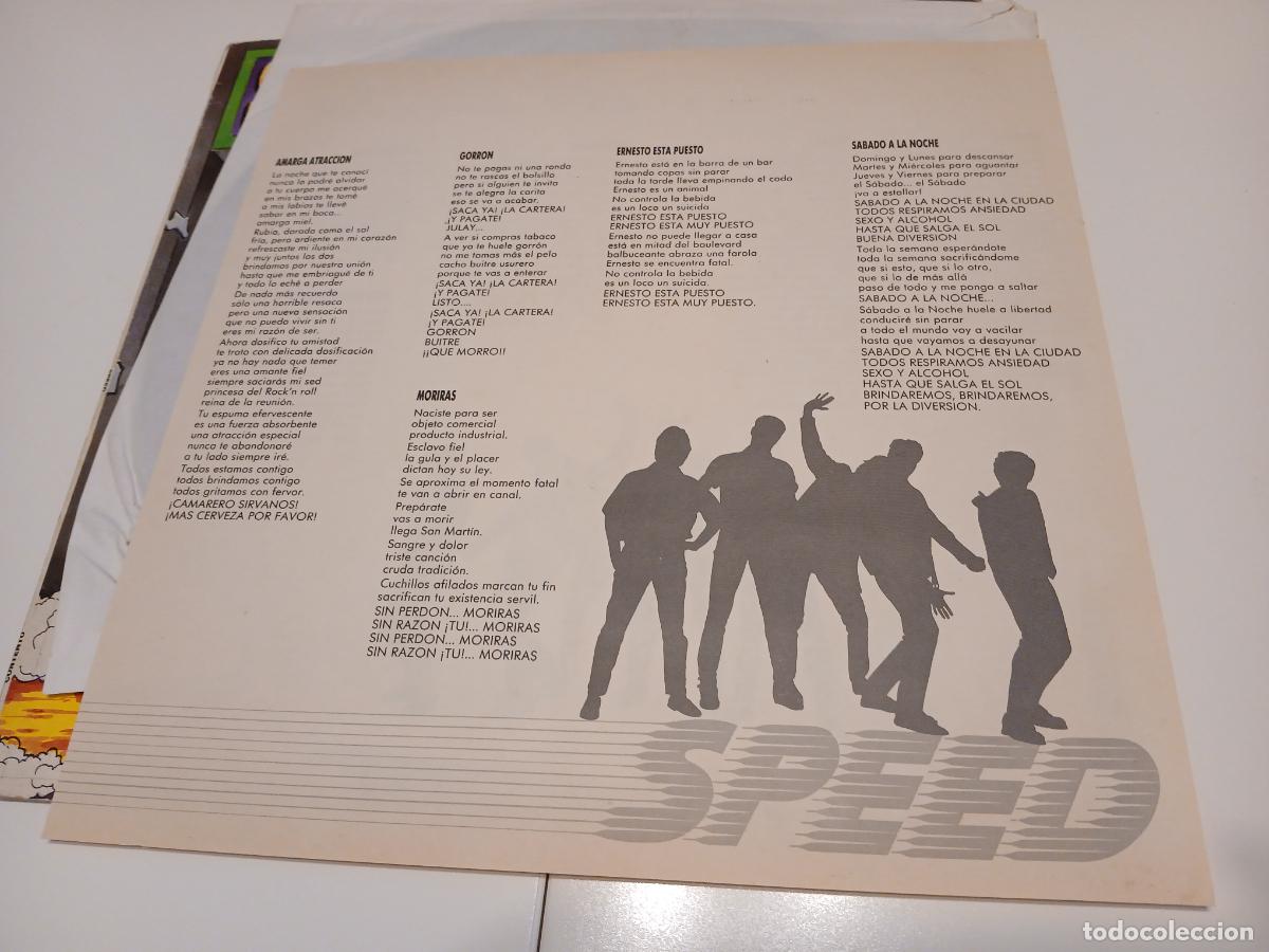 Discos de vinilo: SPEED -CONTENTO- (1989) LP DISCO VINILO - Foto 6