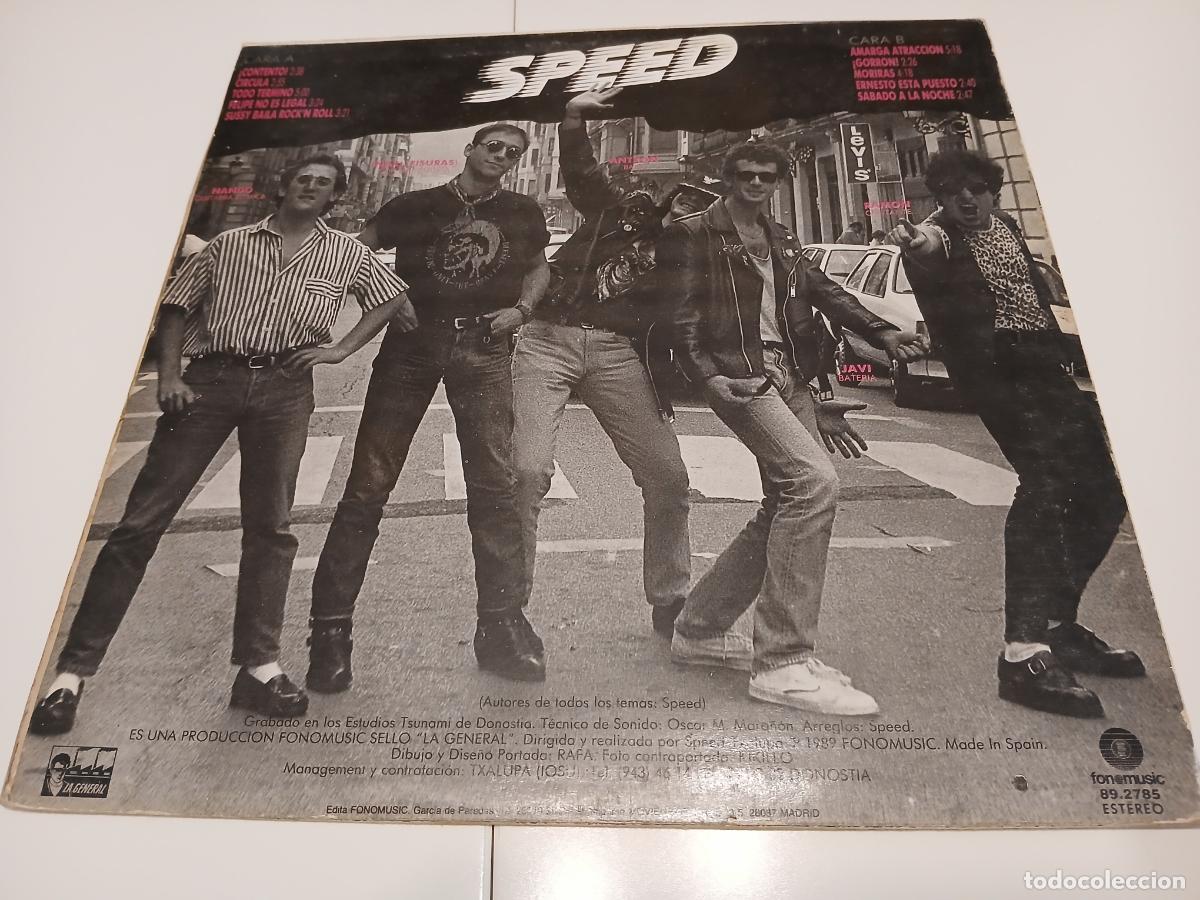 Discos de vinilo: SPEED -CONTENTO- (1989) LP DISCO VINILO - Foto 9