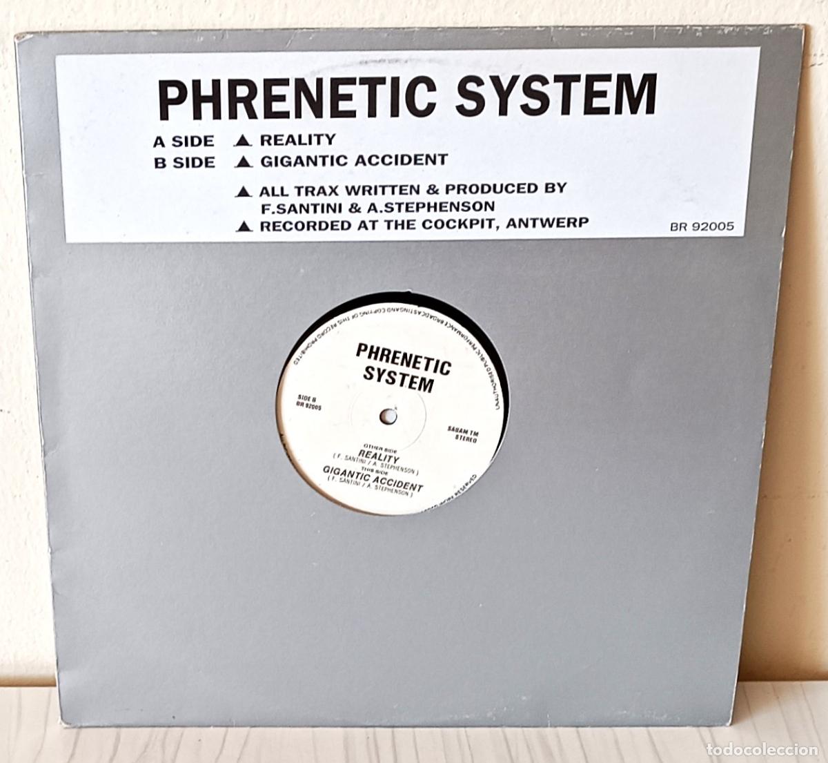 Discos de vinilo: PHRENETIC SYSTEM - REALITY MAXI BONZAI EDIC. BELGA - 1992 - Foto 1