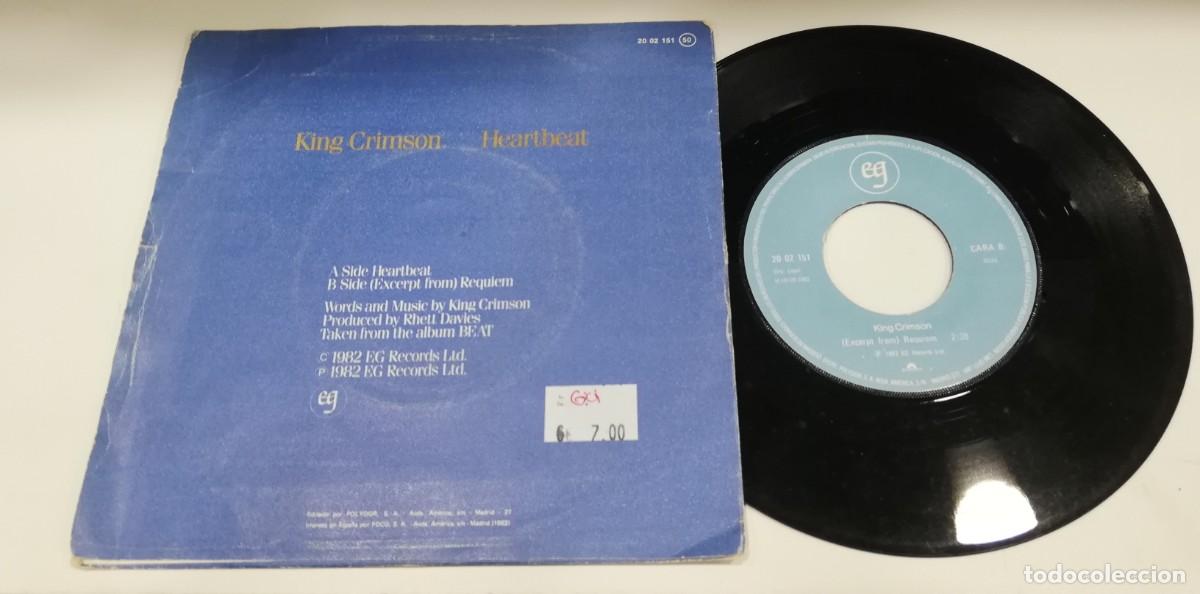 Discos de vinilo: SCO48-King Crimson - Heartbeat (7&rdquo;, Single) - Foto 2