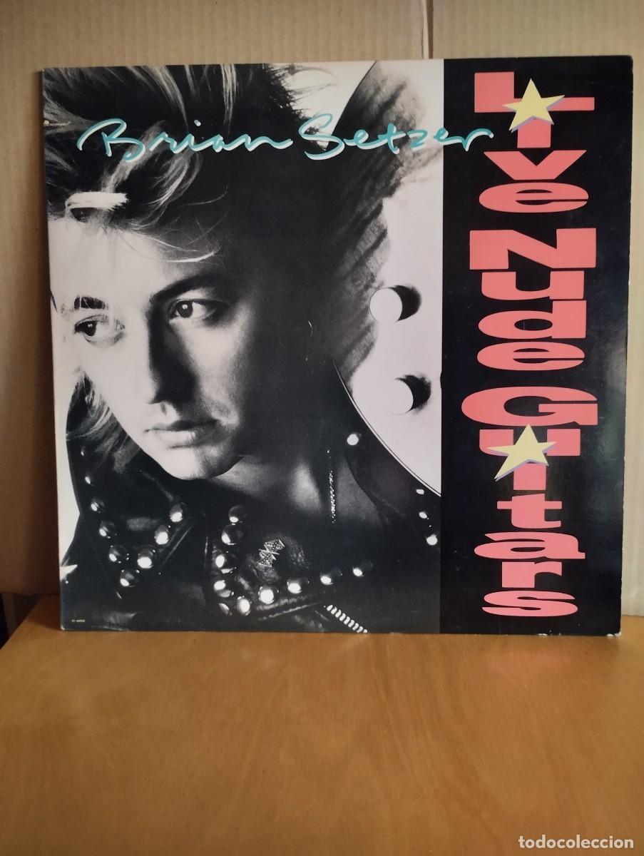 Discos de vinilo: BRIAN SETZER ----- LIVE NUDE GUITARS - Foto 1