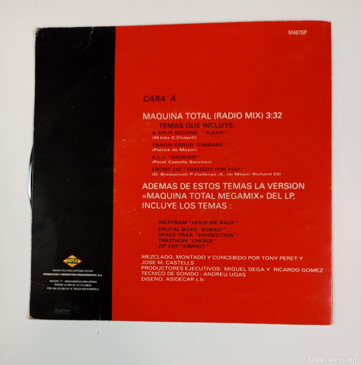 Discos de vinilo: M&Aacute;QUINA TOTAL. TRAGIC ERROR. EP. TDKDS17B - Foto 2