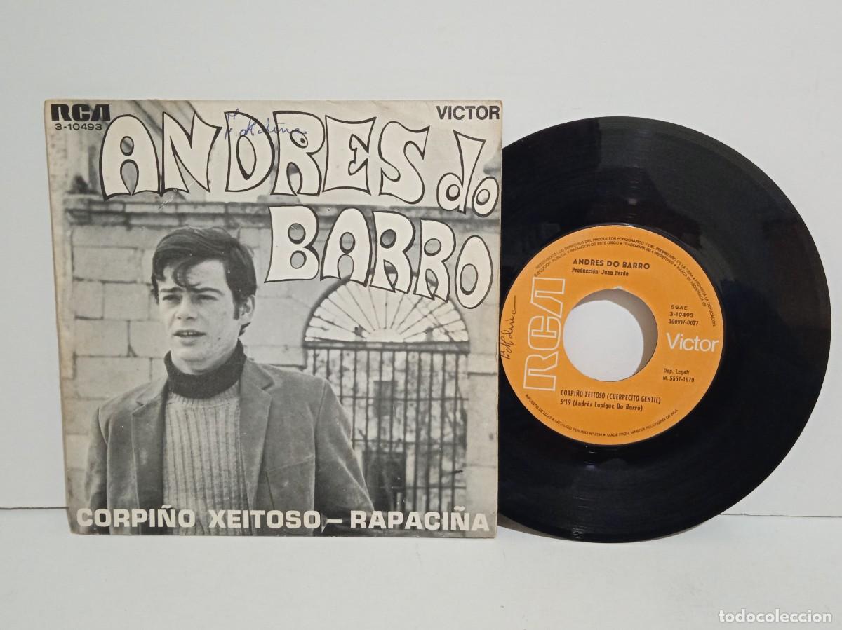 Discos de vinilo: Andres Do Barro - Corpi&ntilde;o Xeitoso / Rapaci&ntilde;a - Single - 1970 - Foto 1
