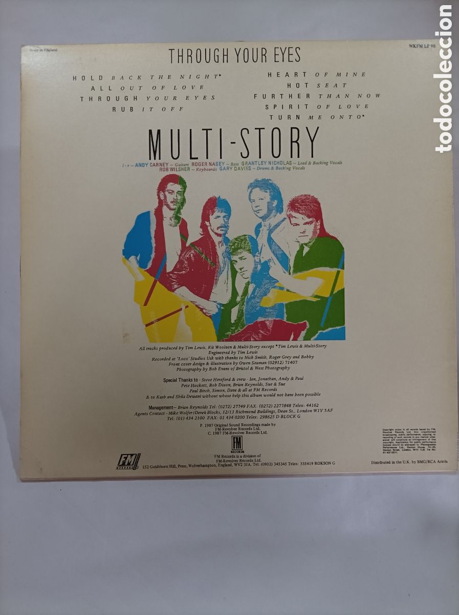 Discos de vinilo: MULTI STORY. THROUGH YOUR EYES. FM. VINILO. 1987. - Foto 2