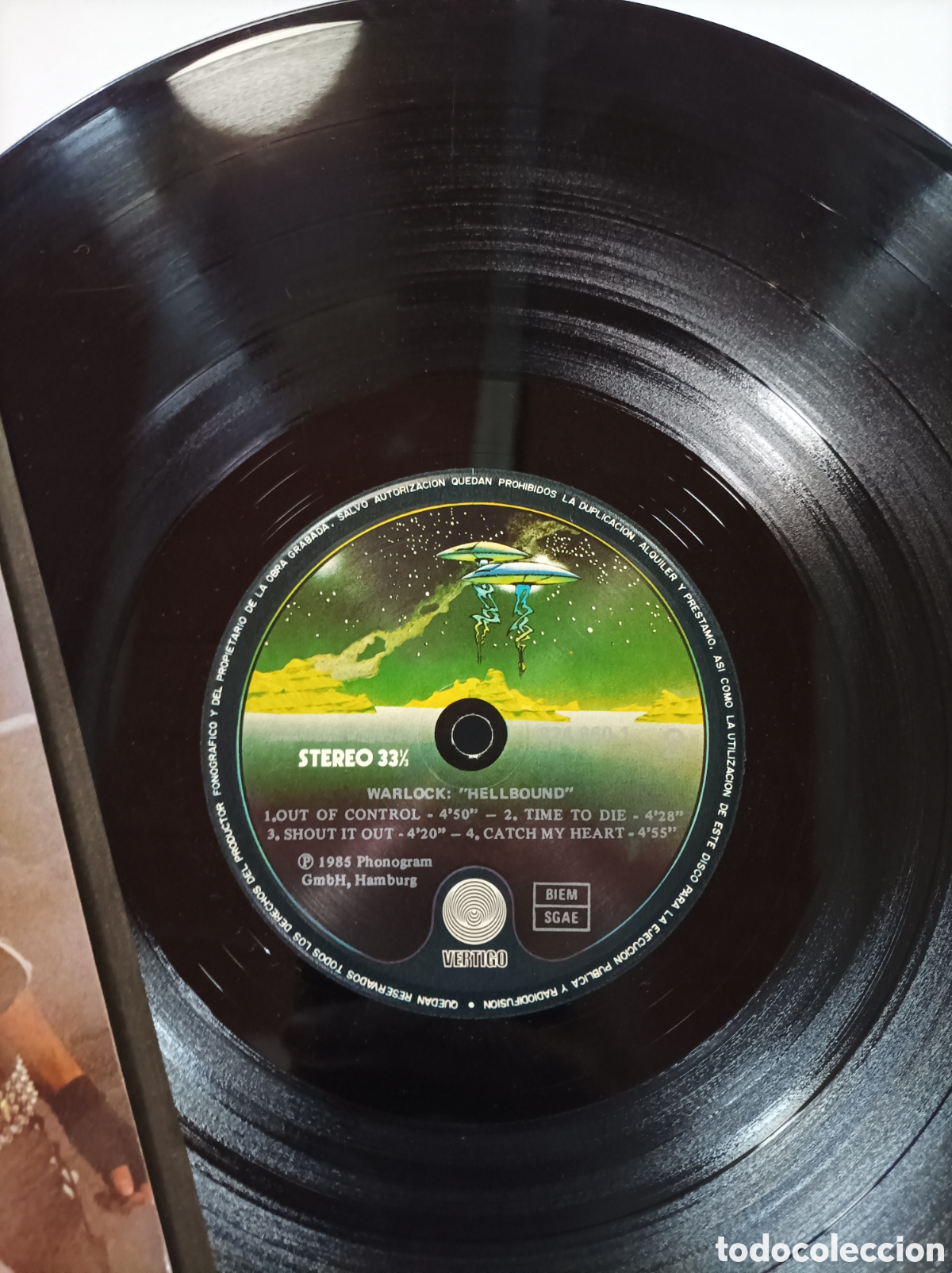 Discos de vinilo: WARLOCK. HELLBOUND. VERTIGO. VINILO. 1985. - Foto 3