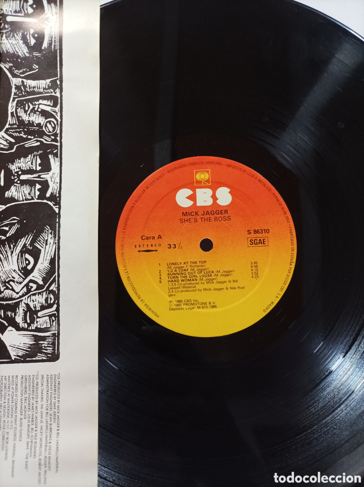 Discos de vinilo: MICK JAGGER. SHE IS THE BOSS. CBS. VINILO. 1985. - Foto 3