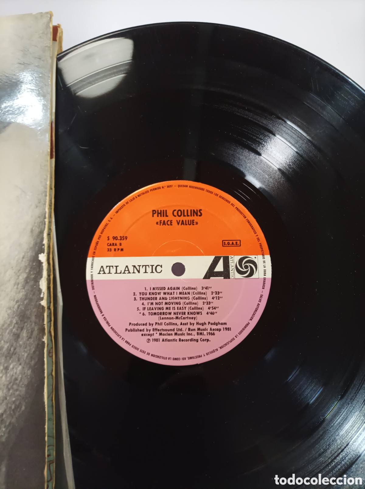 Discos de vinilo: PHIL COLLINS. FACE VALUE. ATLANTIC. VINILO. 1981. - Foto 3