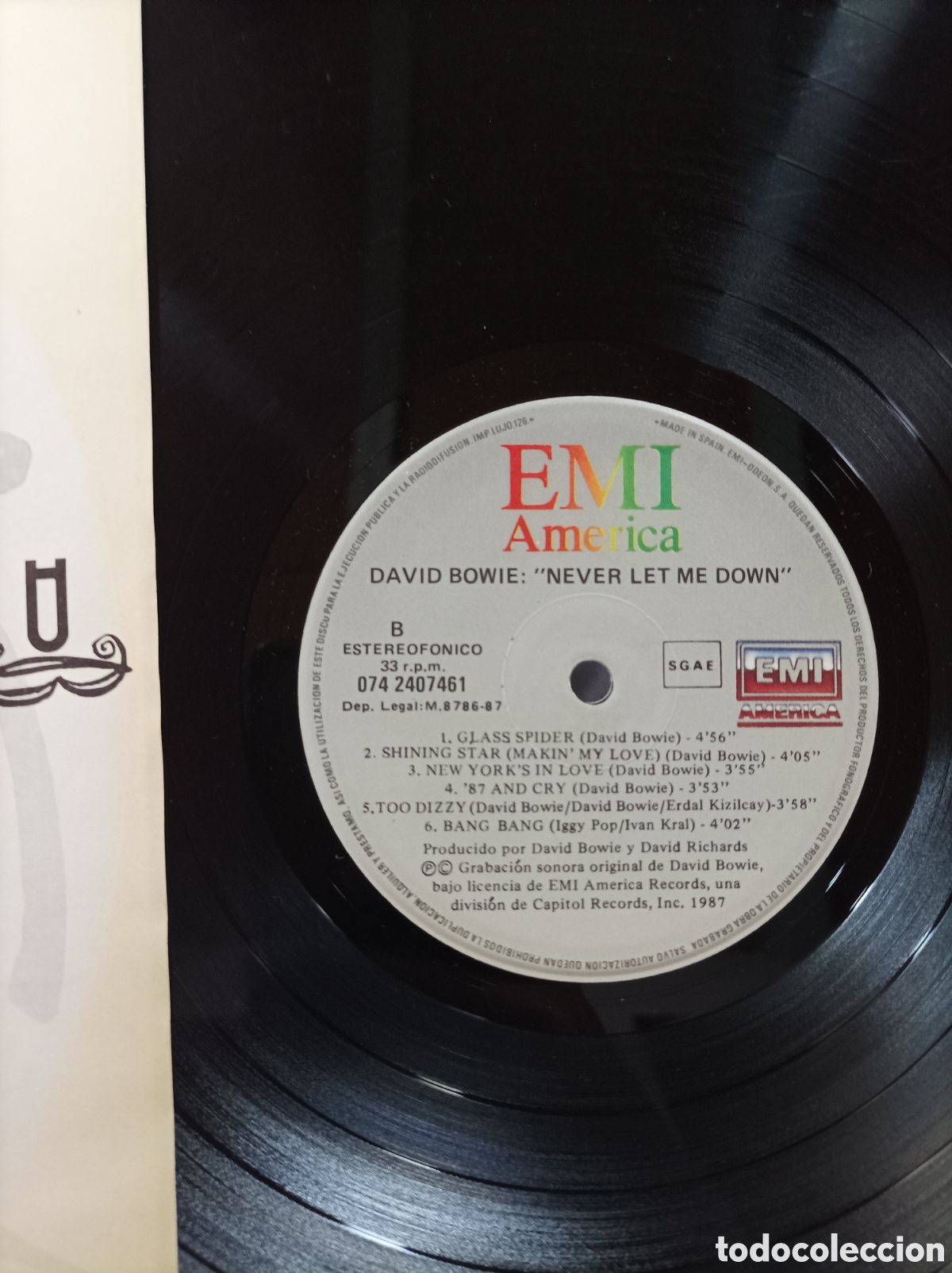 Discos de vinilo: DAVID BOWIE. NEVER LET ME DOWN. EMI. VINILO. 1987. - Foto 3