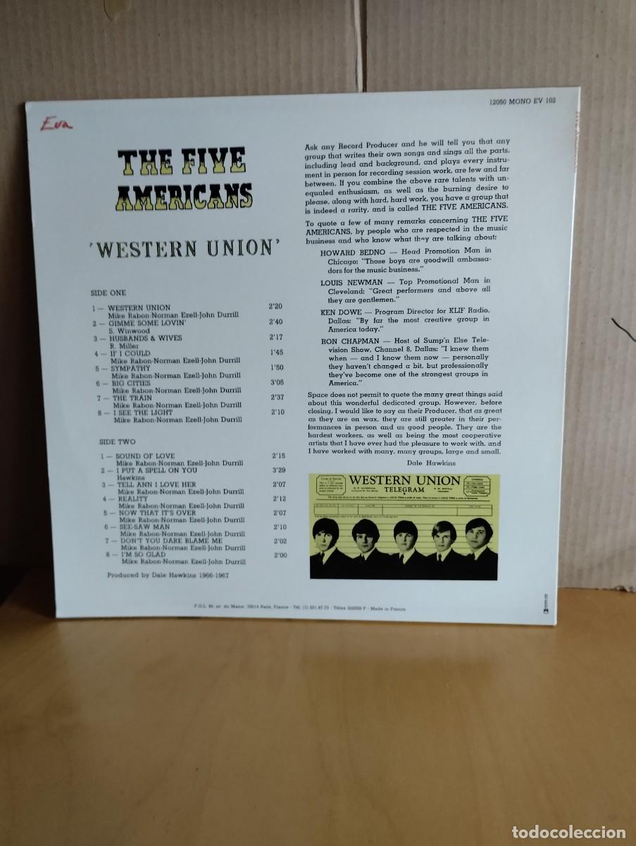 Discos de vinilo: THE FIVE AMERICANS ----- WESTERN UNION - Foto 2