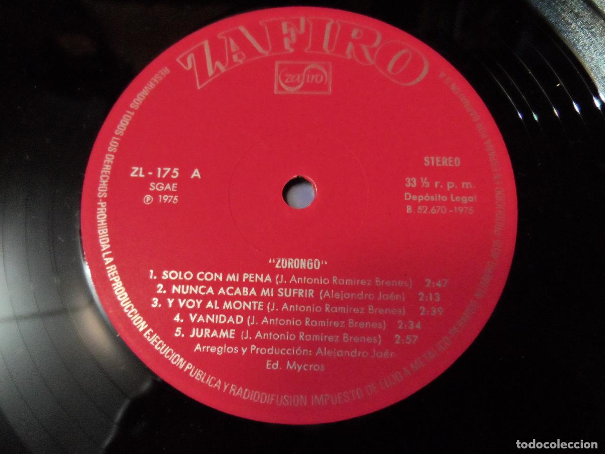 Discos de vinilo: ZORONGO - ZORONGO (SPAIN 1975) - Foto 4