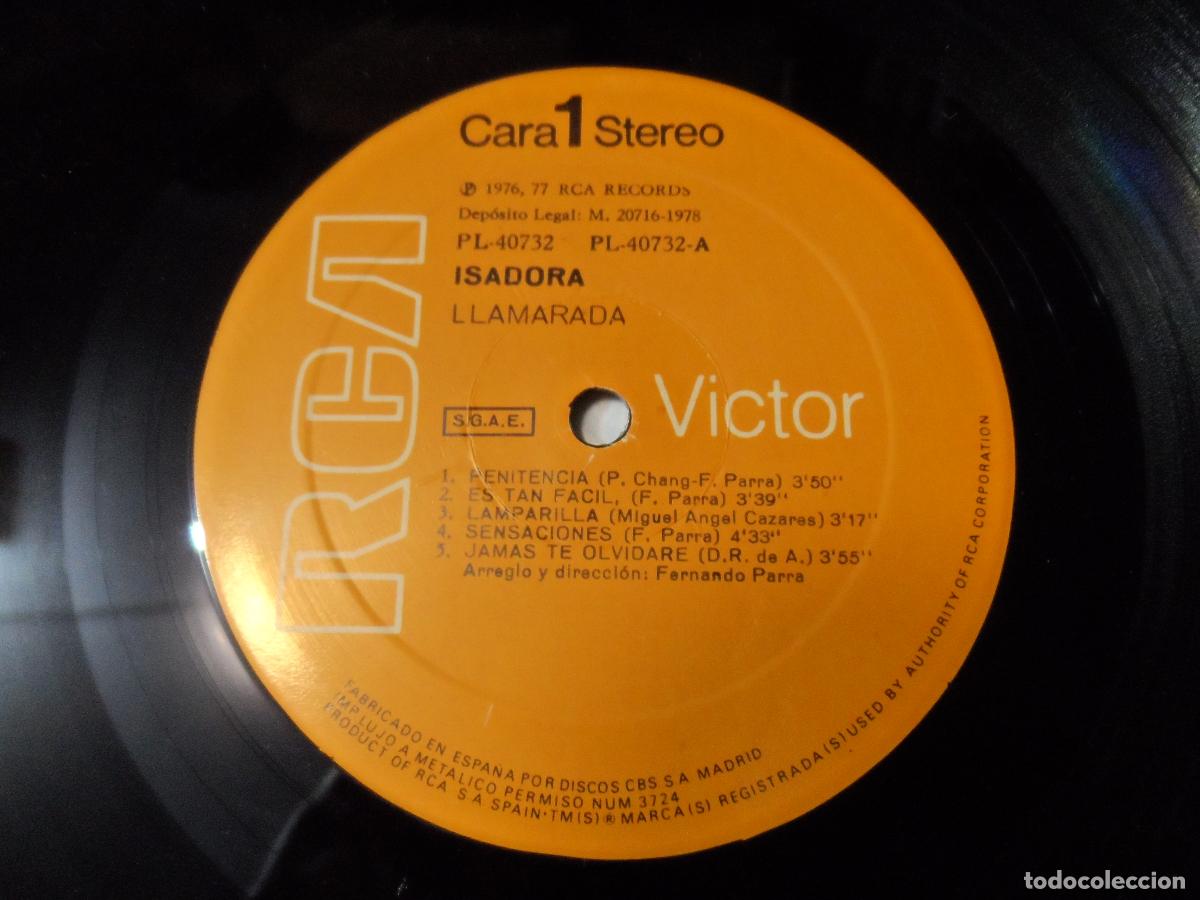 Discos de vinilo: Isadora &lrm;&ndash; Llamarada (SPAIN 1976) - Foto 3