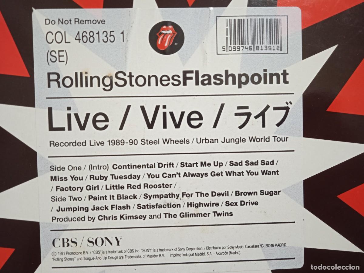 Discos de vinilo: RollingStones - Rolling Stones - Flashpoint - LP - LIBRETO - 1991 - Ed. Espa&ntilde;a - Foto 3