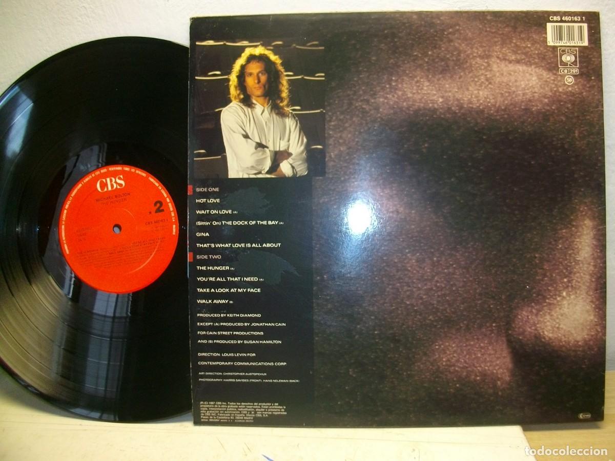 Discos de vinilo: Michael Bolton - Hunger (1987) LP - Foto 2