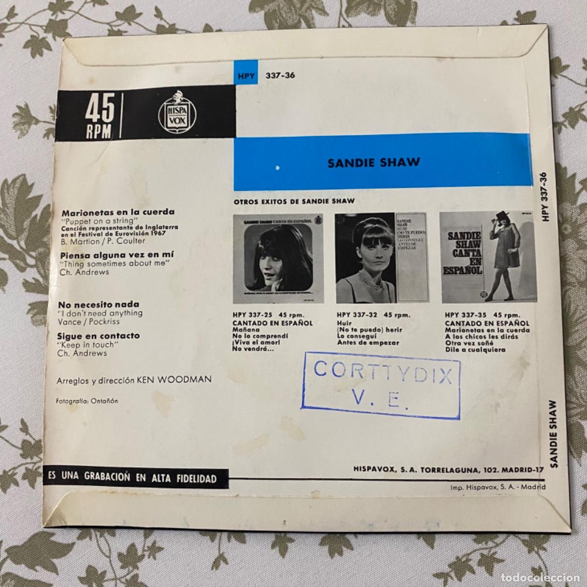 Discos de vinilo: SANDIE SHAW EUROVISION 1967 - Foto 2