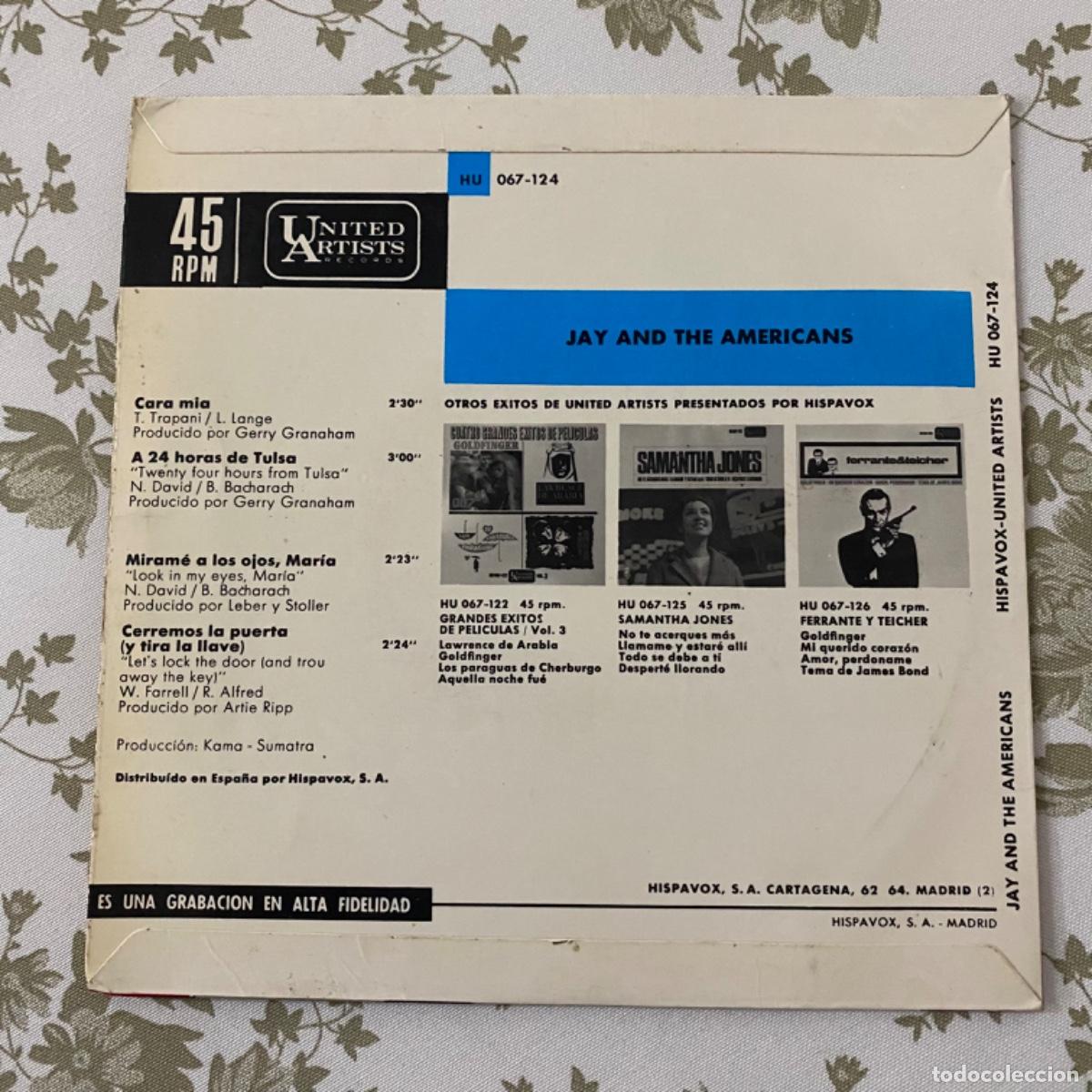 Discos de vinilo: JAY AND THE AMERICANS CARA MIA - Foto 2