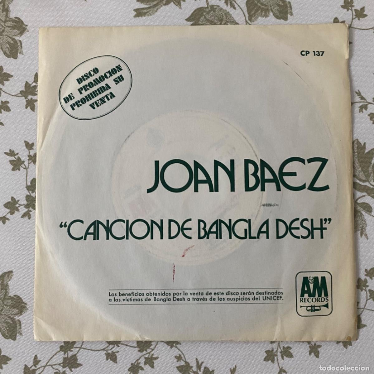 Discos de vinilo: JOAN BAEZ CANCION DE BANGLA DESH - Foto 1