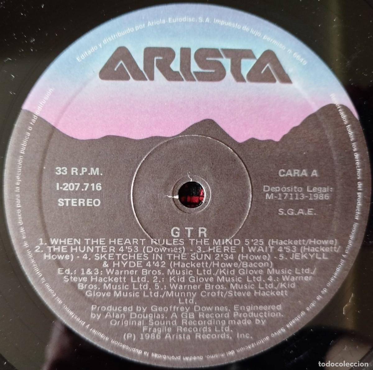 Discos de vinilo: GTR ** GTR ** VINILO LP ORIGINAL 1986 - Foto 3