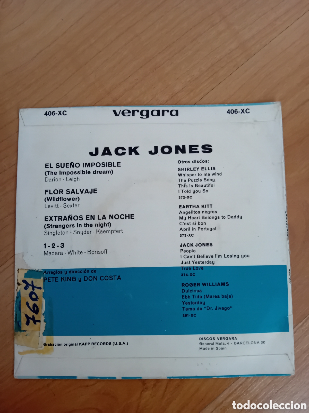 Discos de vinilo: JACK JONES. EL SUE&Ntilde;O IMPOSIBLE - Foto 2